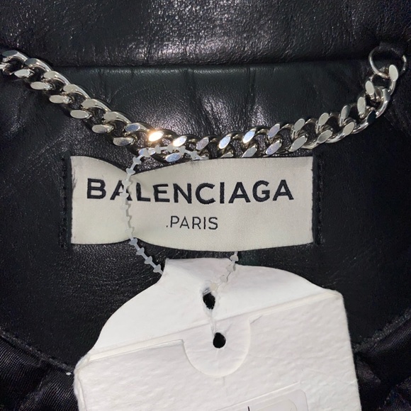 Balenciaga Leather Moto Jacket - Picture 5 of 6